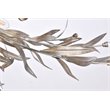 Living District Priscilla 4-Light Mid-Century Metal Flush Mount in Silver Leaf