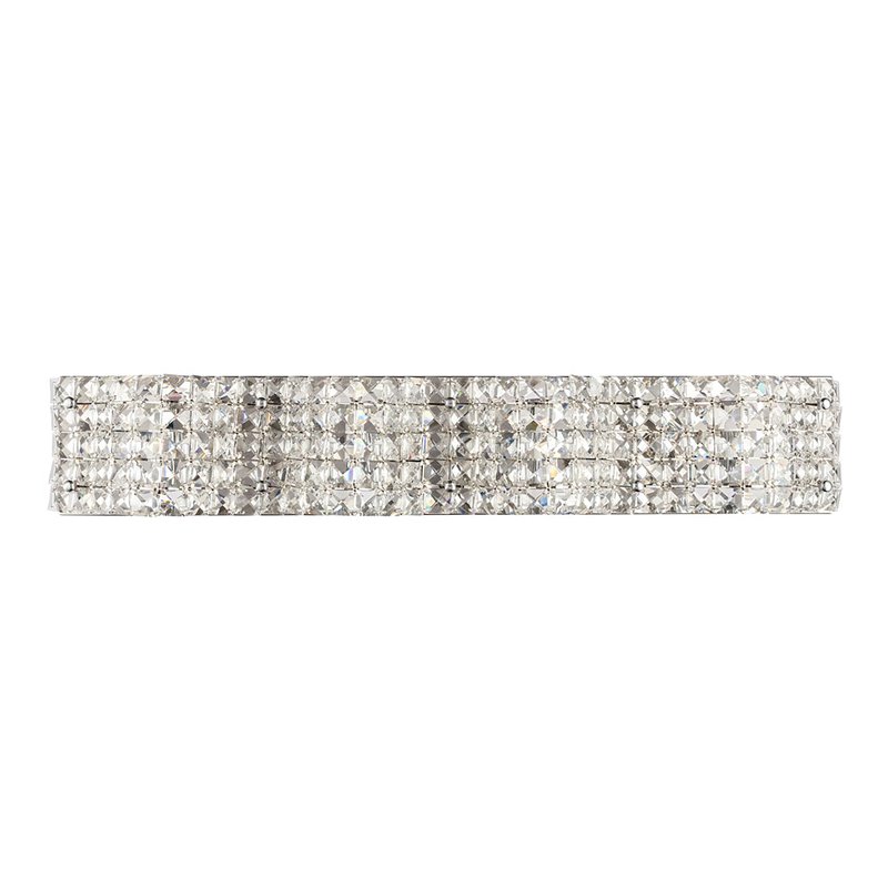 Living District Ollie 4-Light Metal and Crystal Wall Sconce in Chrome and Clear