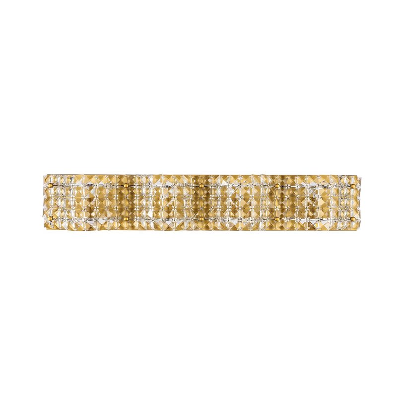 Living District Ollie 4-Light Metal and Crystal Wall Sconce in Brass and Clear