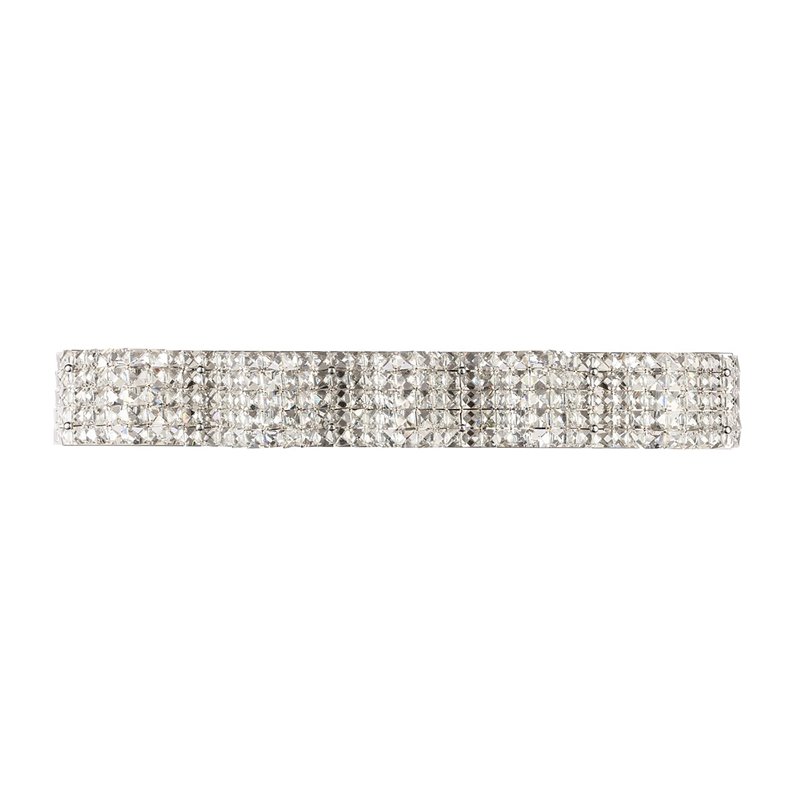 Living District Ollie 5-Light Metal and Crystal Wall Sconce in Chrome and Clear
