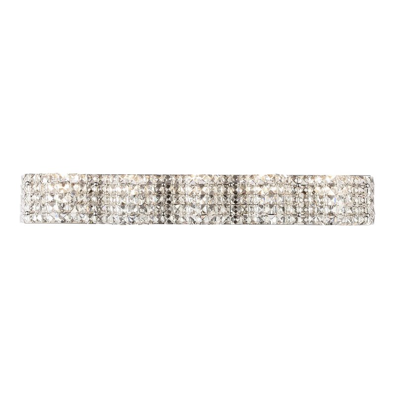 Living District Ollie 5-Light Metal and Crystal Wall Sconce in Chrome and Clear