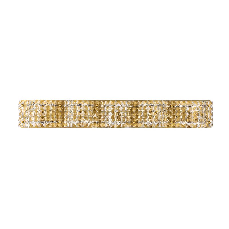Living District Ollie 5-Light Metal and Crystal Wall Sconce in Brass and Clear