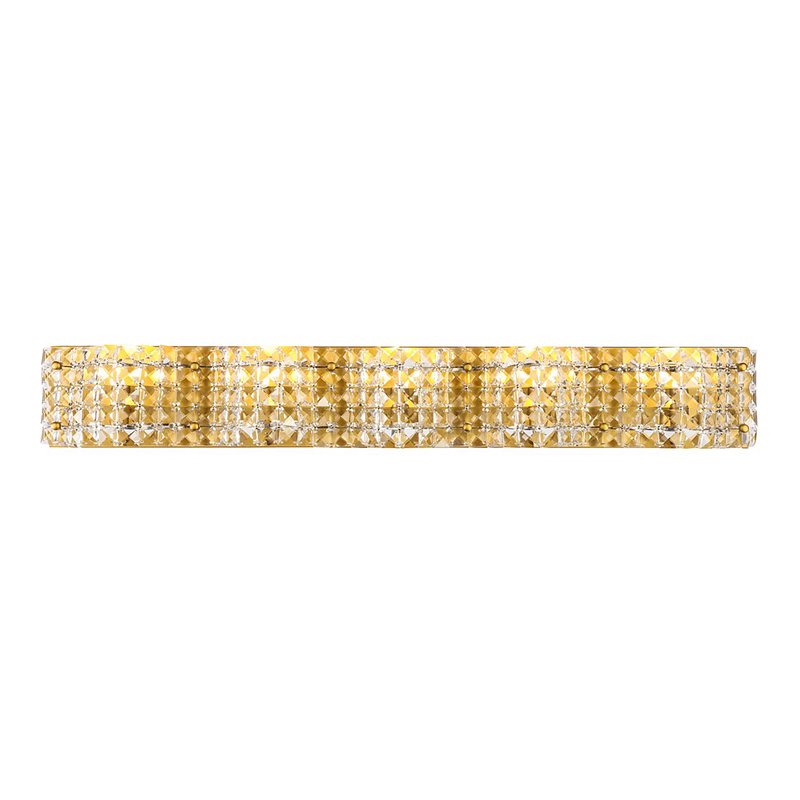 Living District Ollie 5-Light Metal and Crystal Wall Sconce in Brass and Clear