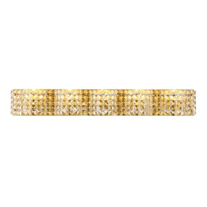 Living District Ollie 5-Light Metal and Crystal Wall Sconce in Brass and Clear