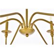 Living District Rohan 6-Light Transitional Metal Chandelier in Brass Finish