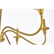 Living District Rohan 6-Light Transitional Metal Chandelier in Brass Finish