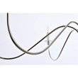 Living District Rohan 6-Light Transitional Metal Chandelier in Polished Nickel