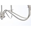 Living District Rohan 6-Light Transitional Metal Chandelier in Polished Nickel