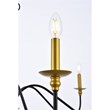 Living District Rohan 6-Light Transitional Metal Chandelier in Brass/Black