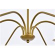 Living District Rohan 6-Light Transitional Metal Chandelier in Brass Finish