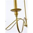 Living District Rohan 6-Light Transitional Metal Chandelier in Brass Finish