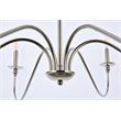Living District Rohan 6-Light Transitional Metal Chandelier in Nickel