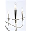 Living District Rohan 6-Light Transitional Metal Chandelier in Nickel