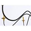 Living District Rohan 6-Light Transitional Metal Chandelier - Brass/Black Finish