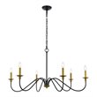 Living District Rohan 6-Light Transitional Metal Chandelier - Brass/Black Finish