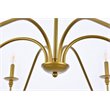 Living District Rohan 6-Light Transitional Metal Chandelier in Brass