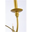 Living District Rohan 6-Light Transitional Metal Chandelier in Brass