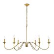 Living District Rohan 6-Light Transitional Metal Chandelier in Brass