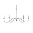 Living District Rohan 6-Light Transitional Metal Chandelier in Polished Nickel