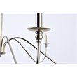 Living District Rohan 6-Light Transitional Metal Chandelier in Polished Nickel