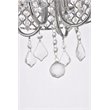 Living District Elise 4-Light Transitional Metal Flush Mount in Chrome Finish