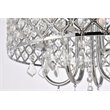 Living District Elise 4-Light Transitional Metal Flush Mount in Chrome Finish