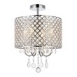 Living District Elise 4-Light Transitional Metal Flush Mount in Chrome Finish