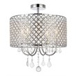 Living District Elise 4-Light Transitional Metal Flush Mount in Chrome Finish