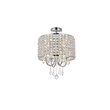 Living District Elise 4-Light Transitional Style Metal Flush Mount in Chrome