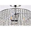 Living District Elise 4-Light Transitional Style Metal Flush Mount in Chrome