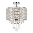 Living District Elise 4-Light Transitional Style Metal Flush Mount in Chrome