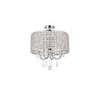 Living District Elise 4-Light Transitional Metal Flush Mount in Chrome