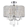 Living District Elise 4-Light Transitional Metal Flush Mount in Chrome