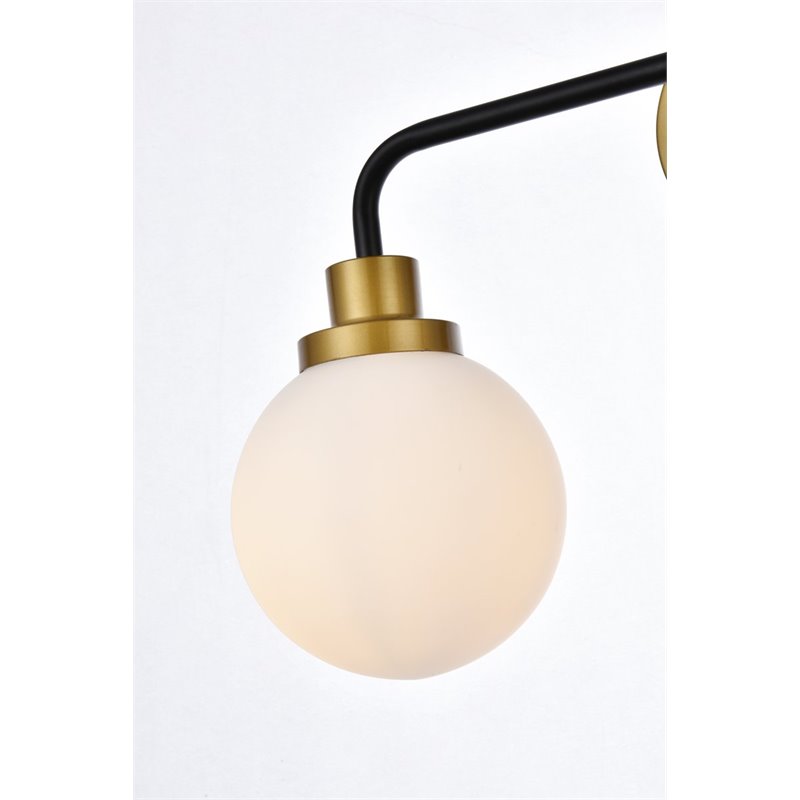 Living District Hanson 4-Light Metal Bath Sconce in Black and Brass