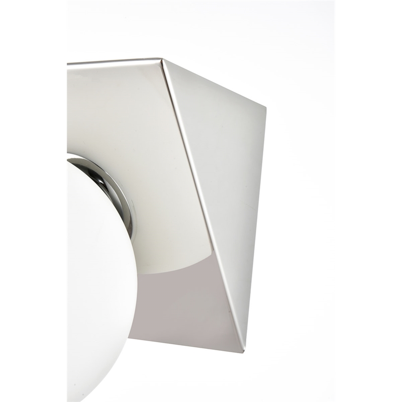 Living District Jillian 4-Light Iron & Glass Bath Sconce in Chrome/Frosted White