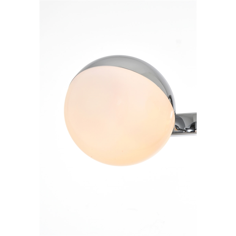 Living District Majesty 3-Light Metal Bath Sconce in Chrome/Frosted White