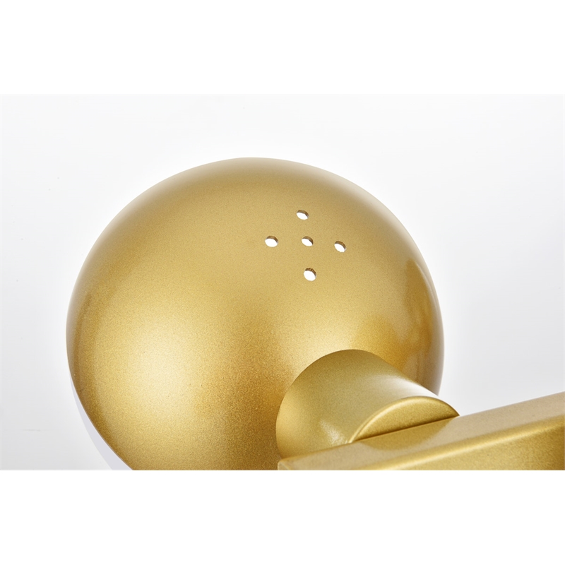 Living District Majesty 3-Light Metal Bath Sconce in Brass/Frosted White