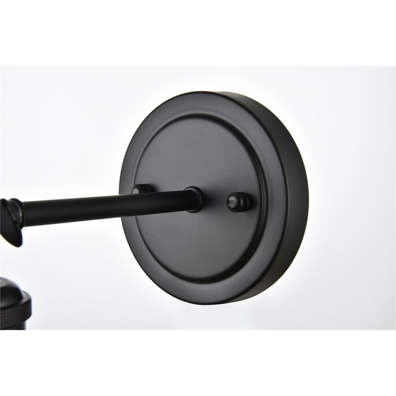 Living District Bentley 1-Light Cone Metal Bath Sconce in Black