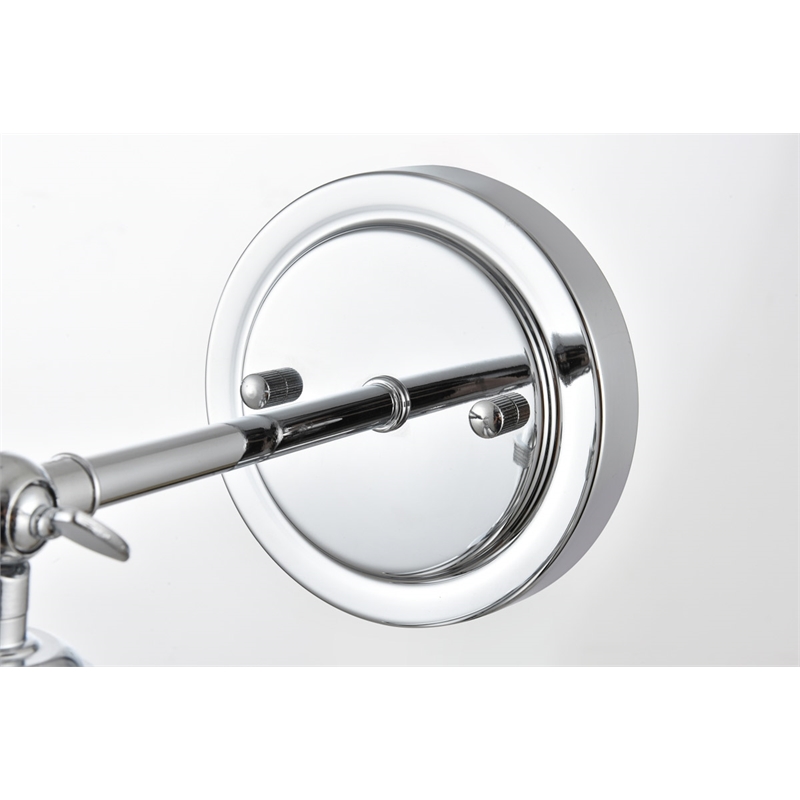Living District Bentley 1-Light Cone Metal Bath Sconce in Chrome