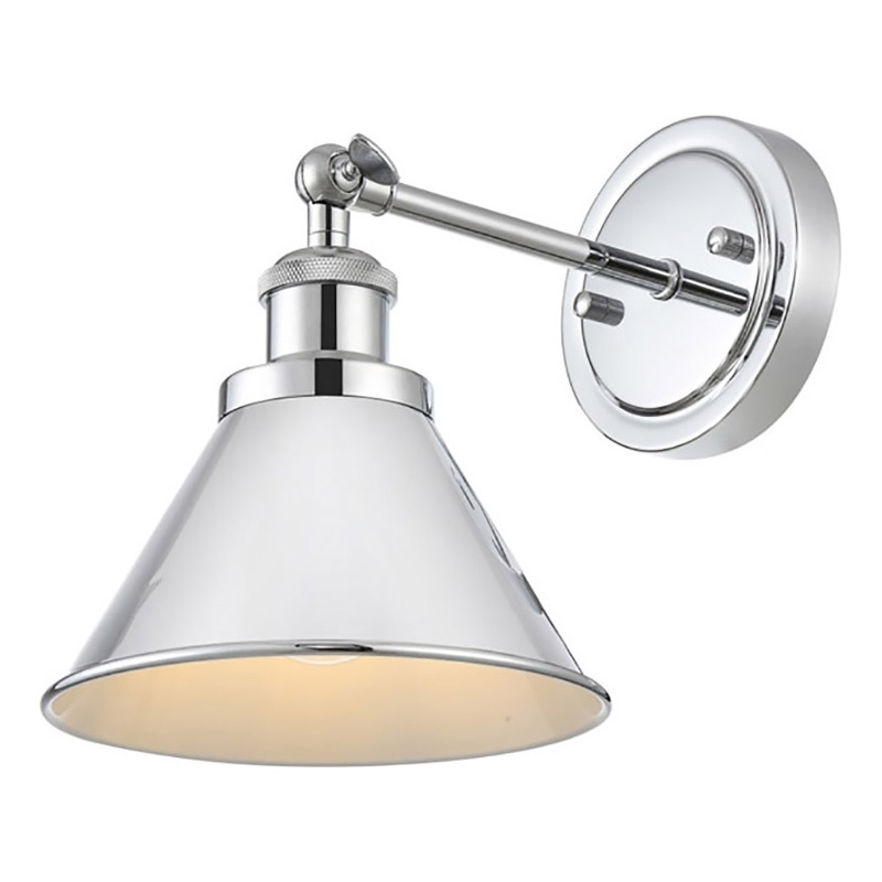 Living District Bentley 1-Light Cone Metal Bath Sconce in Chrome