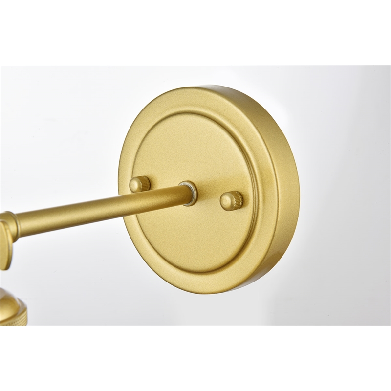 Living District Bentley 1-Light Cone Metal Bath Sconce in Brass