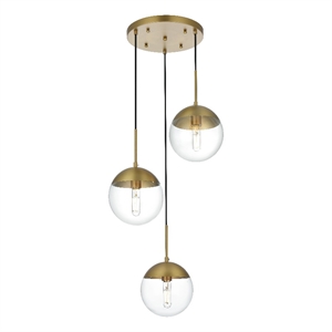 Living District Eclipse 18&quot Pendant Clear Shade In Chrome