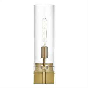 Living District Savant 4.5&quot Wall Sconce Clear Shade In Satin Gold