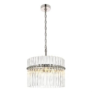 Living District Paulina16&quot Chandelier in Polished Nickel