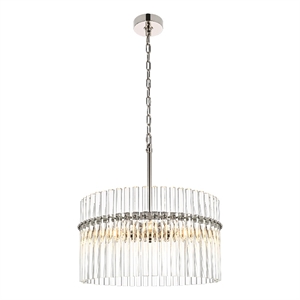 Living District Paulina 20&quot Chandelier in Polished Nickel