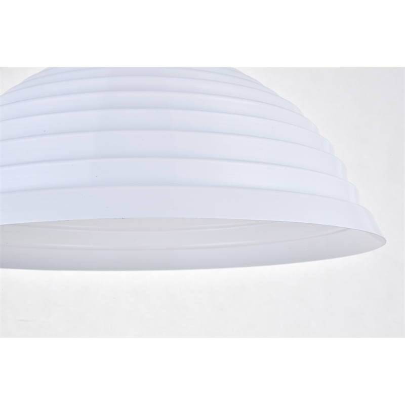 Living District Circa 1 Light White Pendant