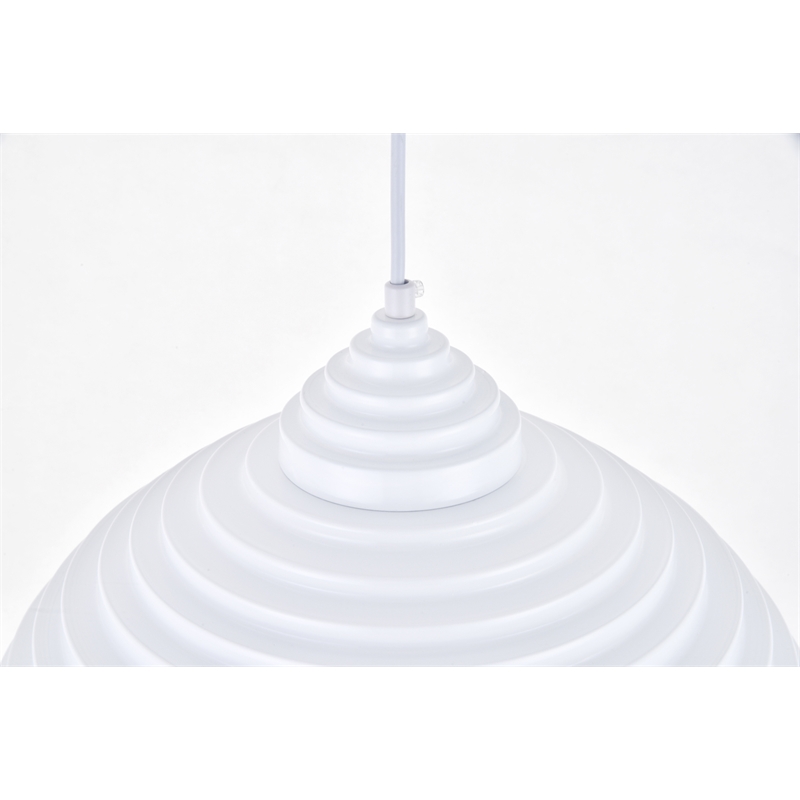 Living District Circa 1 Light White Pendant