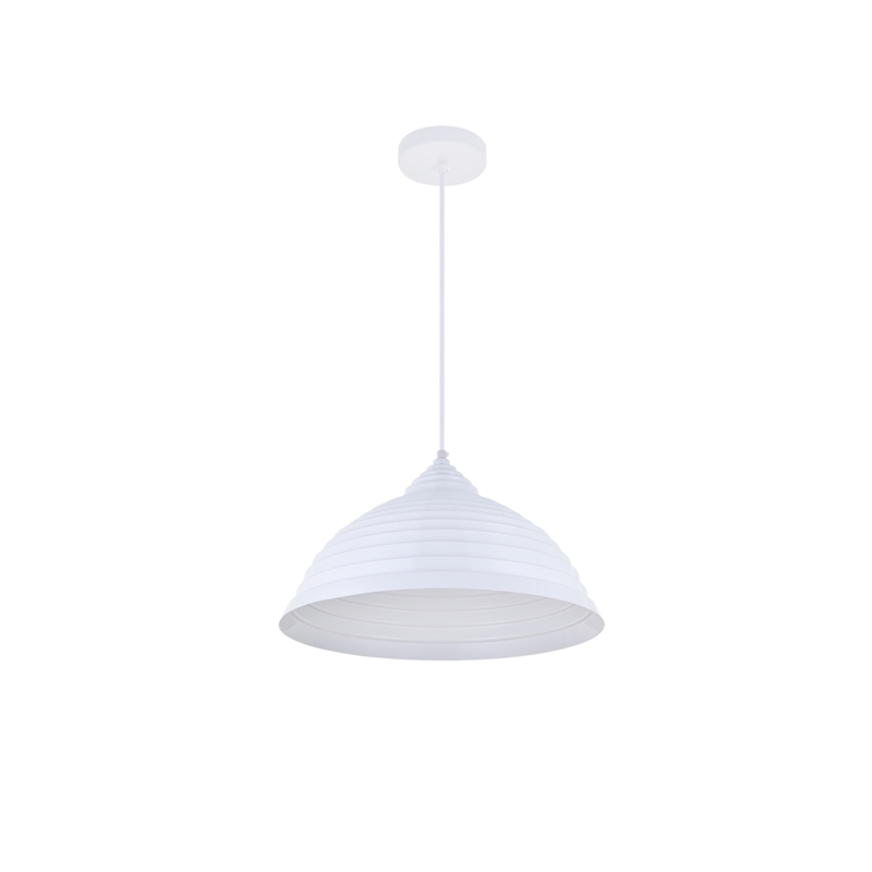 Living District Circa 1 Light White Pendant