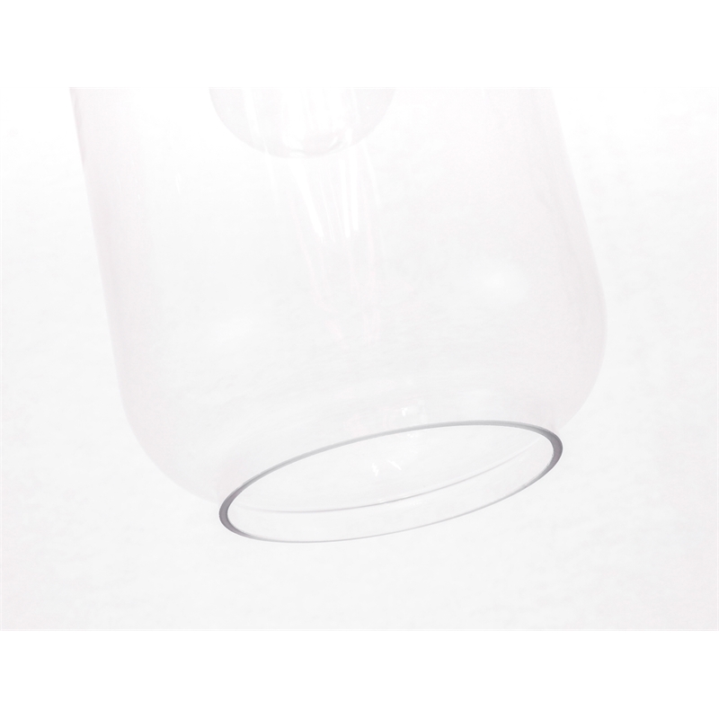 Living District Collier 1 Light Brass and Clear Glass Pendant