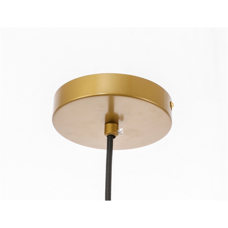 Living District Collier 1 Light Brass and Clear Glass Pendant